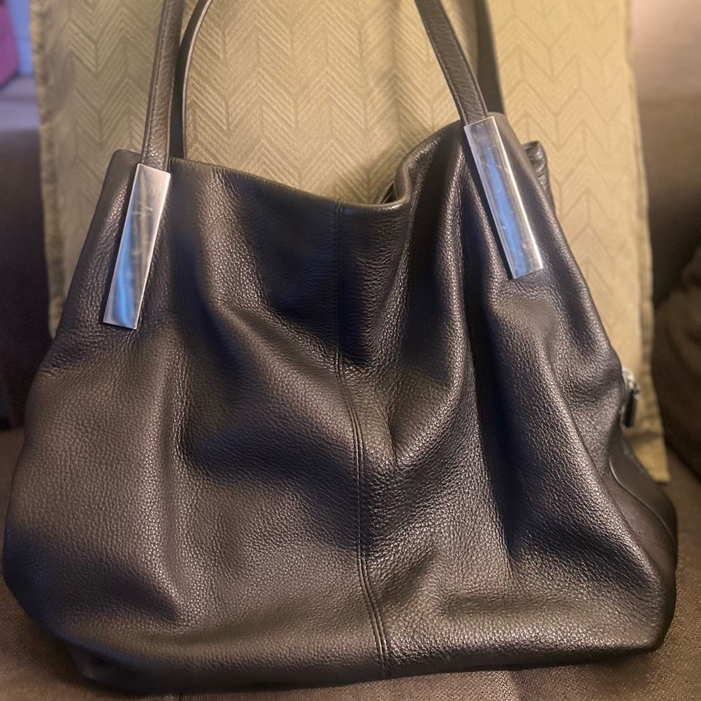 Vince Camuto Black Leather Shoulder Bag